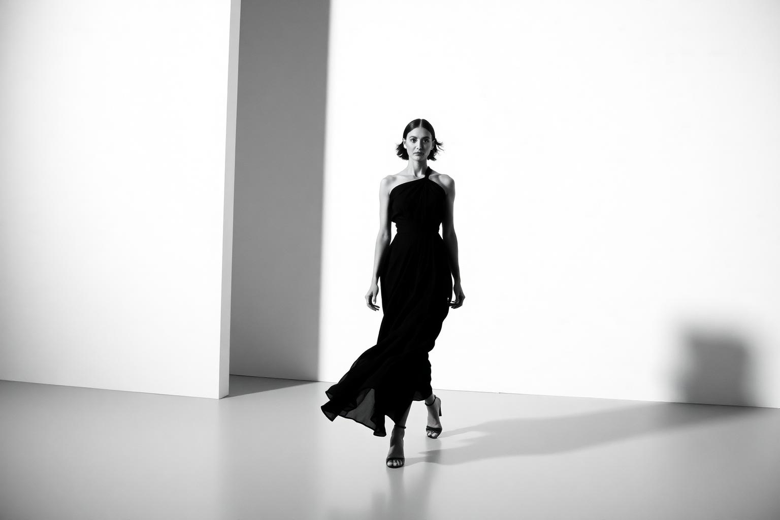 Editorial de moda preto e branco